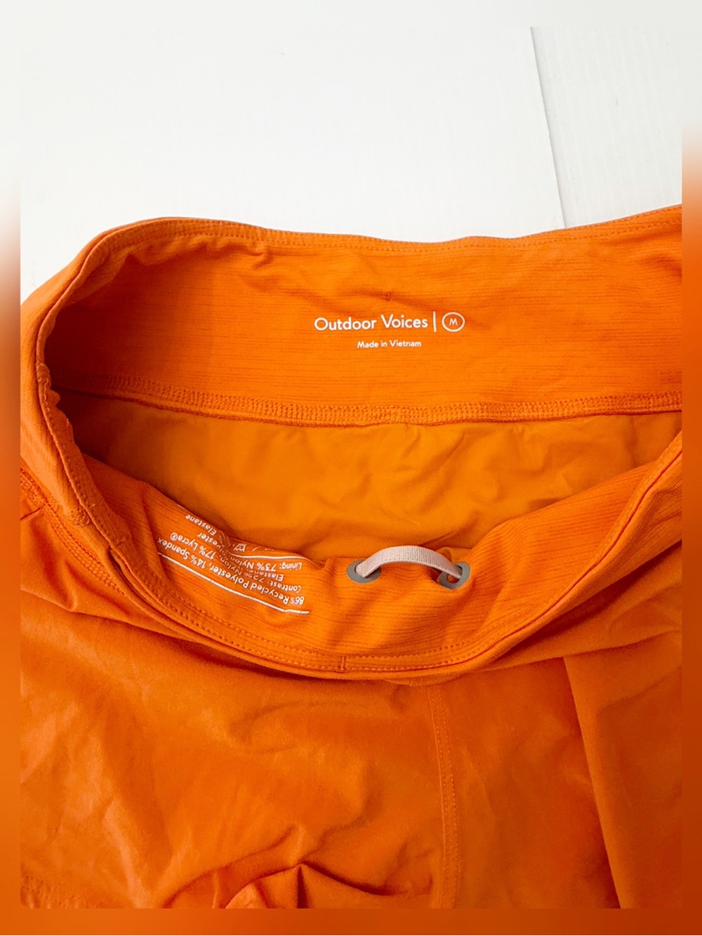 Outdoor Voices Hudson Shorts - Liner - Orange Athletic Shorts - M - Picture 8 of 14